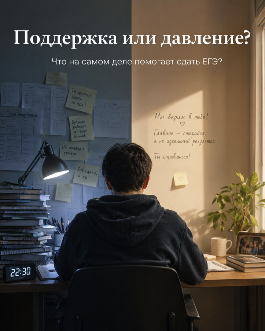 Поддержка вместо давления во время подготовки к ЕГЭ